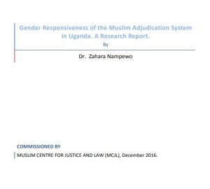 Book Cover: MCJL_Gender Sensitiveness Report 6 Dec 2016